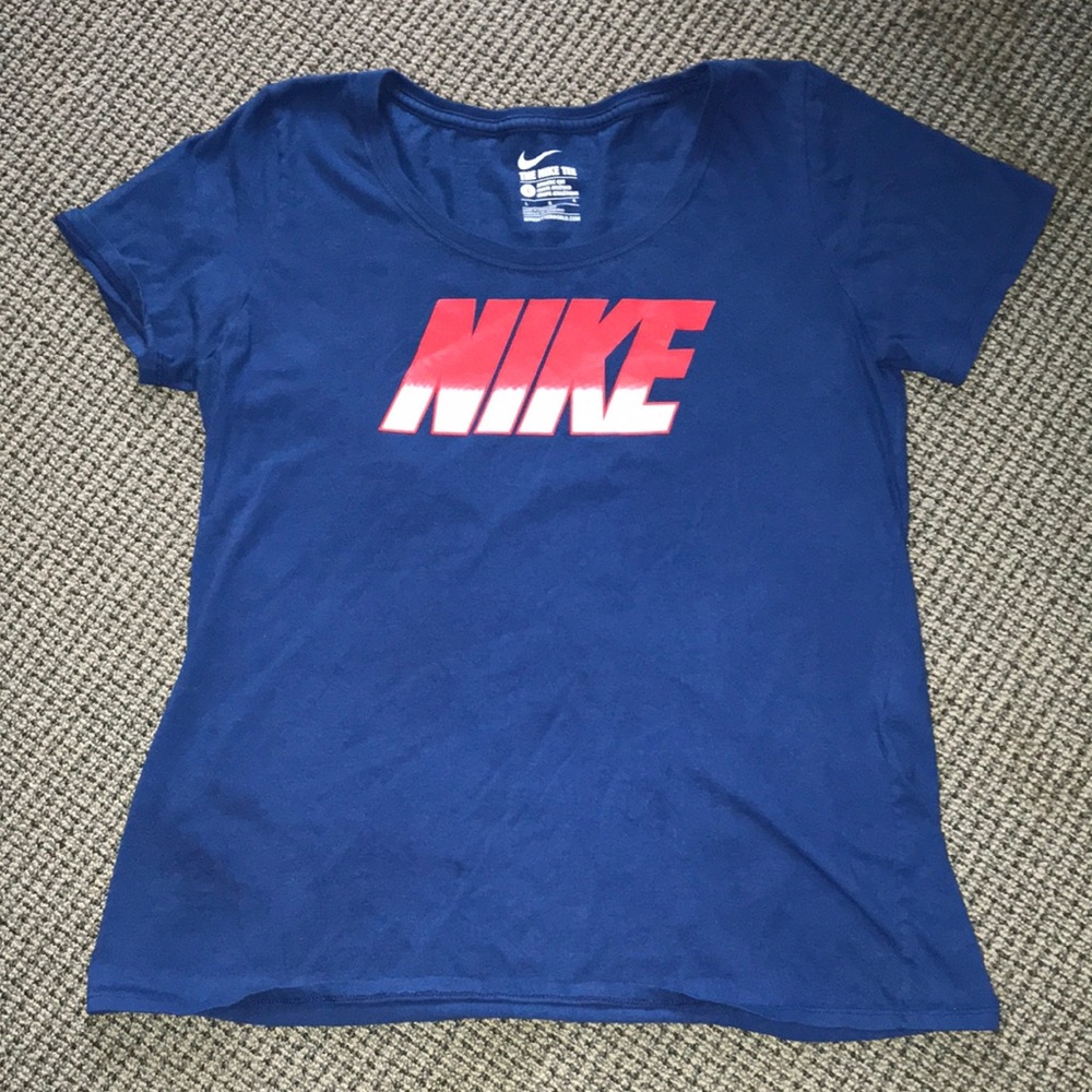 Nike Royal Blue Tee with Red Accent